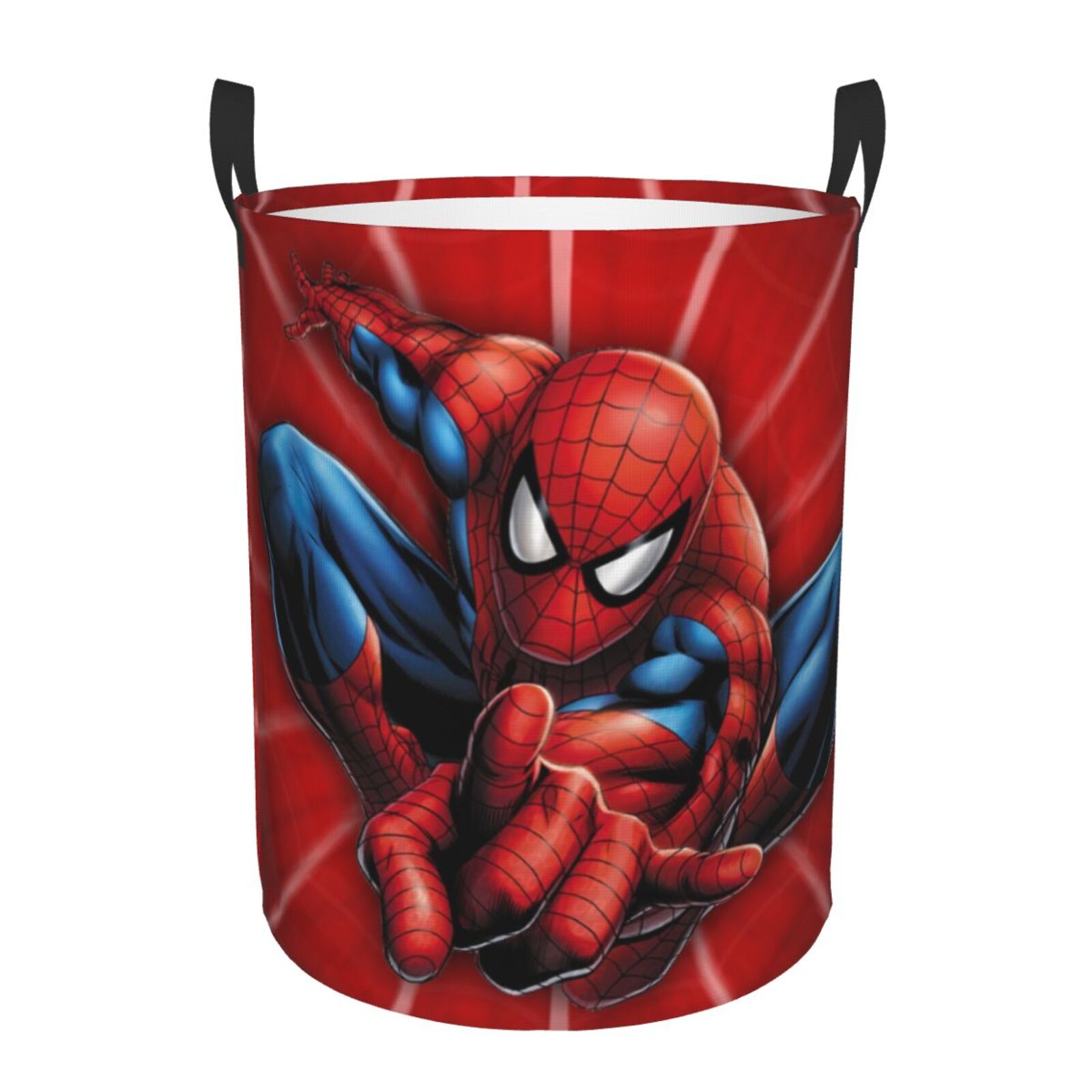 Spider-Man Large Laundry Hamper, Collapsible Laundry Basket With Handles, Tall Storage Basket For Blanket, Toys, Dirty Clothes In Living Room, Bedroom, Bathroom, Nursery